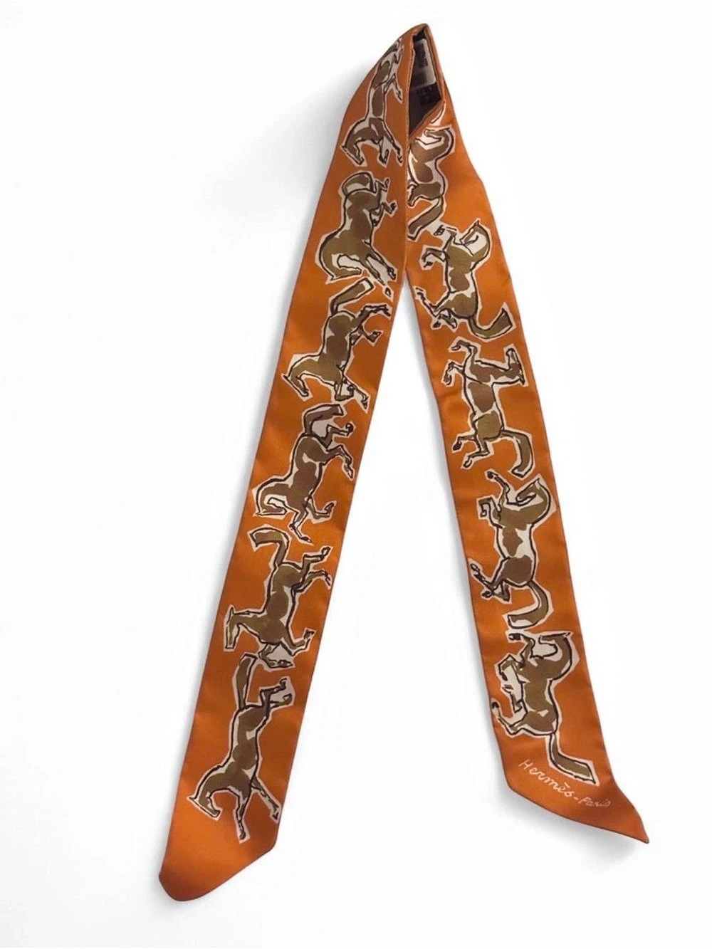 BRAND NEW and Authentic Hermès Silk Twilly Chevaux en Liberte Silk (tags attache
